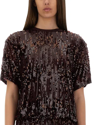 Baum Und Pferdgarten "juli" Top With Sequins In Brown