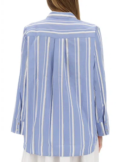 Baum Und Pferdgarten Milo Shirt In Breezy Blue Stripe In Blue