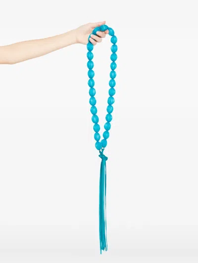 Issey Miyake Shibori Necklace In Blue