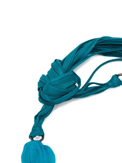 Issey Miyake Shibori Necklace In Blue