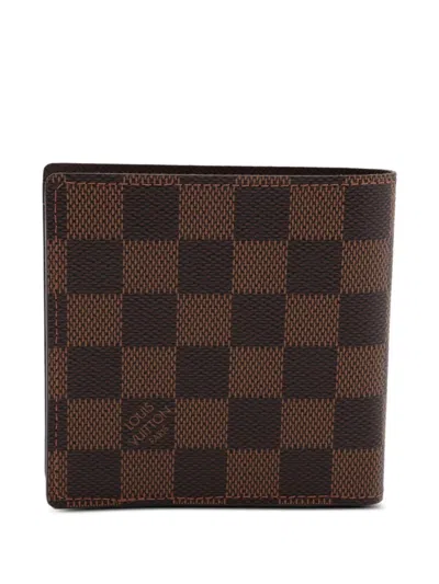 Pre-owned Louis Vuitton 2012 Damier-pattern Wallet In Brown