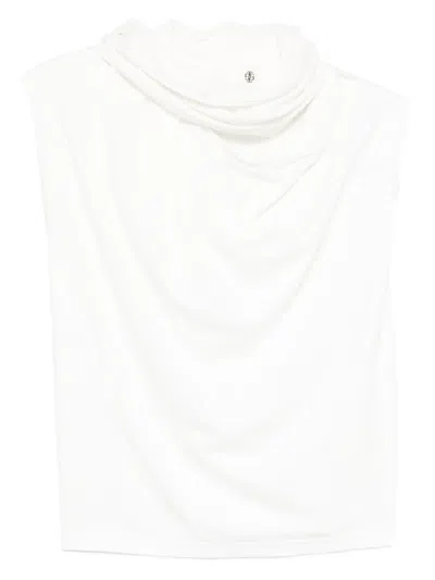 The Garment Scarf Sleeveless Top In White