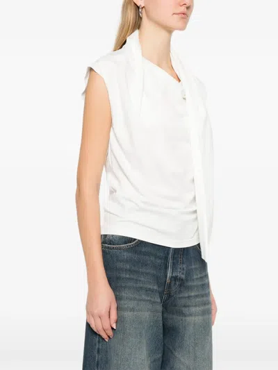 The Garment Scarf Sleeveless Top In White