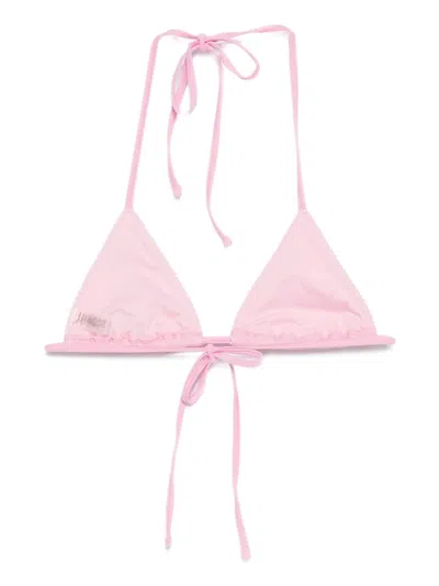 Frankies Bikinis Nick Tie-detail Bikini Top In Pink