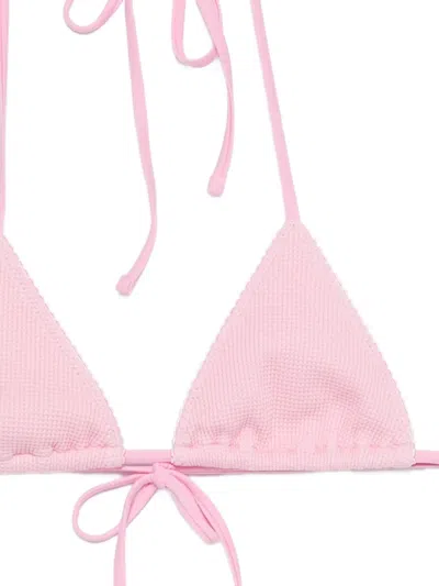 Frankies Bikinis Nick Tie-detail Bikini Top In Pink