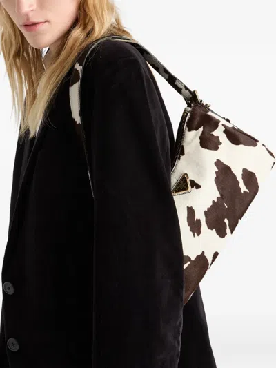 Prada Aimèe Medium Printed Leather Shoulder Bag In Multi