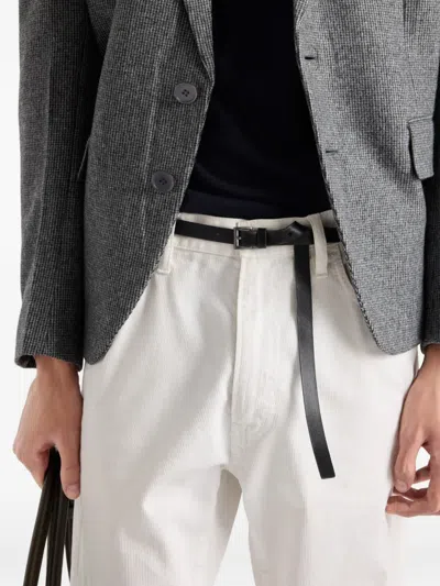 Prada Leather Belt In Black