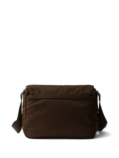 Prada Logo-detail Cross Body Bag In Brown