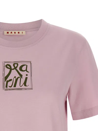 Marni Printed T-shirt In Pink