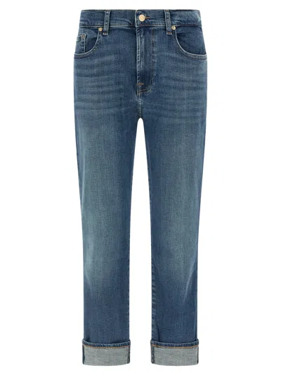 7 For All Mankind Relaxed Skinny Jeans Light Blue In Blue