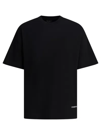 Carhartt S/s Link Script T-shirts Black In Black
