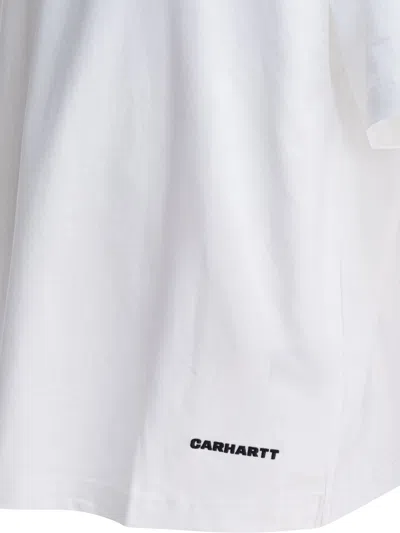 Carhartt S/s Link Script T-shirts White In White