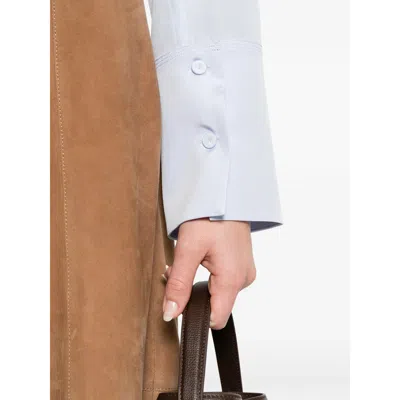 Max Mara Shirts Blue In Blue