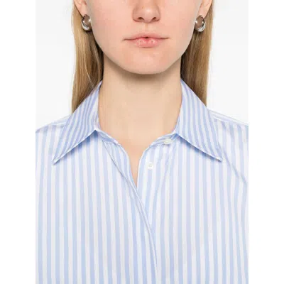Max Mara Shirts Blue In White
