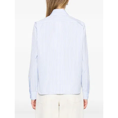 Max Mara Shirts Blue In White