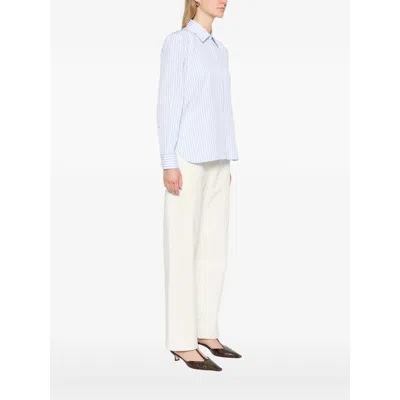 Max Mara Shirts Blue In White