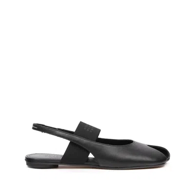 Mm6 Maison Margiela Black Anatomic Numeric Slingback Sandals In Black