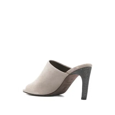 Brunello Cucinelli Shoes Neutral In Gray