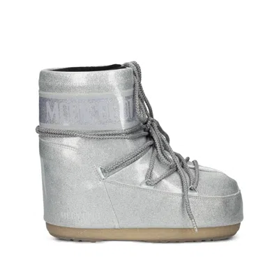 Moon Boot Shoes Silver In Gray