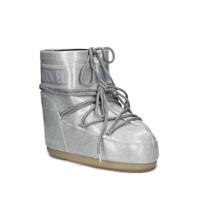 Moon Boot Shoes Silver In Gray