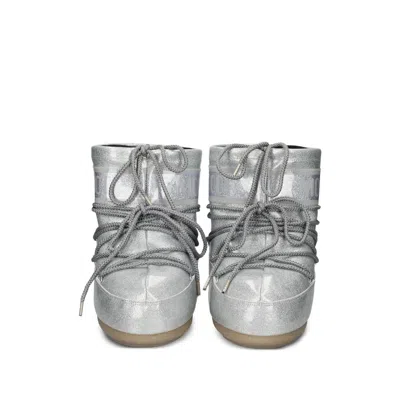 Moon Boot Shoes Silver In Gray