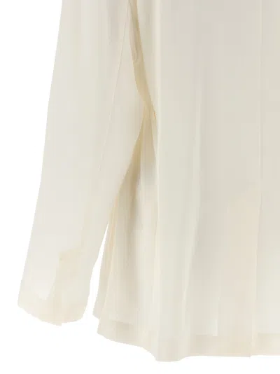 Brunello Cucinelli Silk Blazer Blazers Beige In White