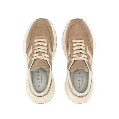 Hogan Brown Logo Sneakers In Brown