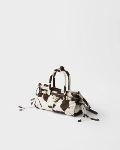 Prada Bonnie Mini Printed Leather Handbag In Multi