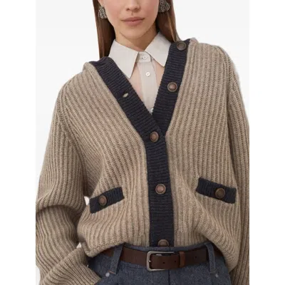 Brunello Cucinelli Sweaters Neutral, Black In Nude