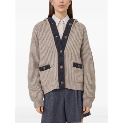 Brunello Cucinelli Sweaters Neutral, Black In Nude