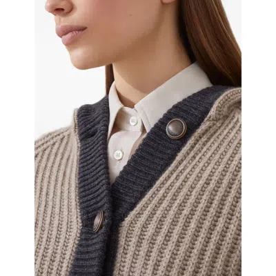 Brunello Cucinelli Sweaters Neutral, Black In Nude