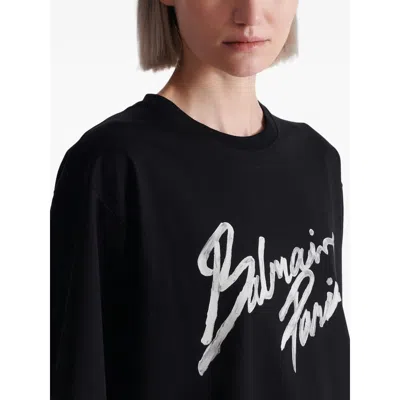 Balmain T Shirts Black In Animal Print