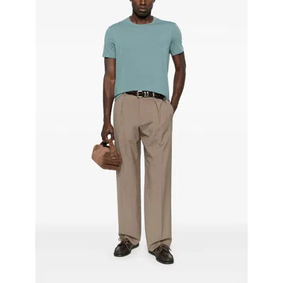 Tom Ford Navy Cotton Stretch Jersey T-shirt In Blue