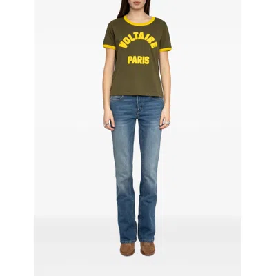 Zadig & Voltaire T Shirts Green In Yellow