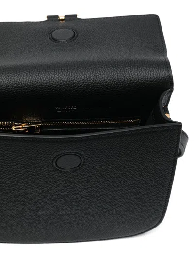 Tom Ford Tara Mini Leather Shoulder Bag Chain In Black