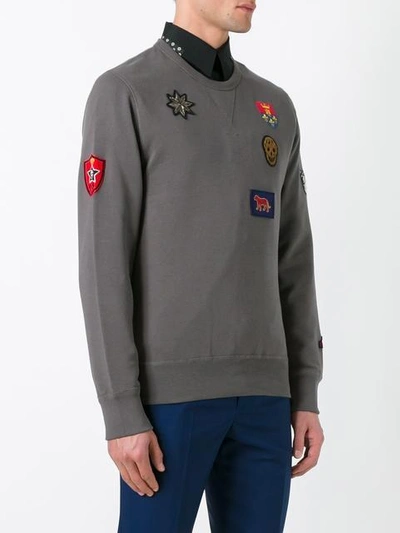 Shop Alexander Mcqueen Badge Applique Sweatshirt