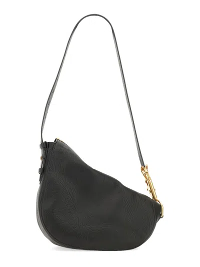 Burberry Small Knight Chain-linked Puffy Shoulder Bag In Black