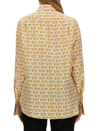 Burberry Shirt "b" In Neutral