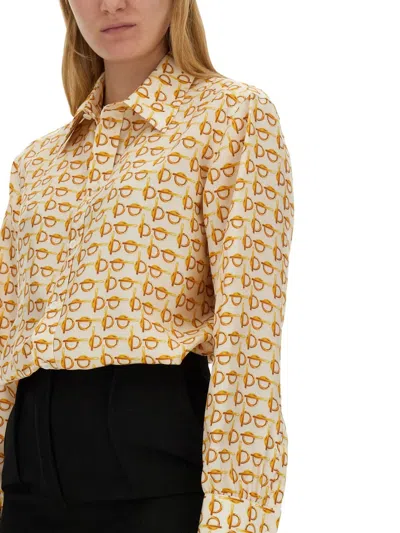 Burberry Shirt "b" In Neutral