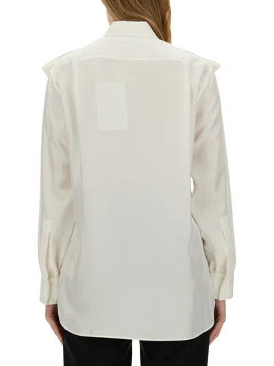 Burberry Silk Shirt In White
