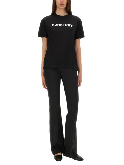 Burberry T Shirt With Logo In Black