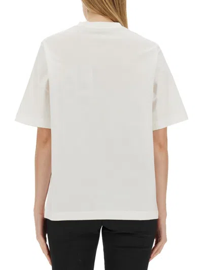 Burberry T Shirt With Logo In White