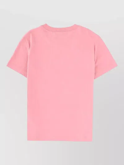 Versace Jeans Couture Crew Neck Graphic Print Short Sleeve Top In Multi