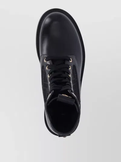 Fendi Ankle Length Boots Chunky Heel Round Toe In Multi