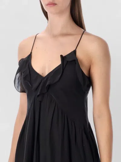 Isabel Marant Étoile Vasma Black Cotton Blend Dress In Black