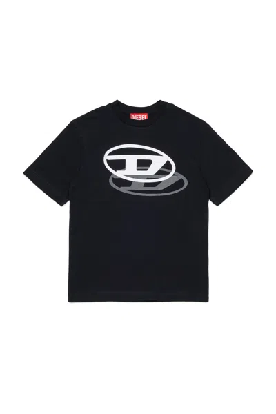 Diesel Printed Logo T-shirt In Black