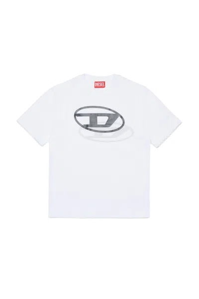 Diesel Logo-print Cotton T-shirt In White