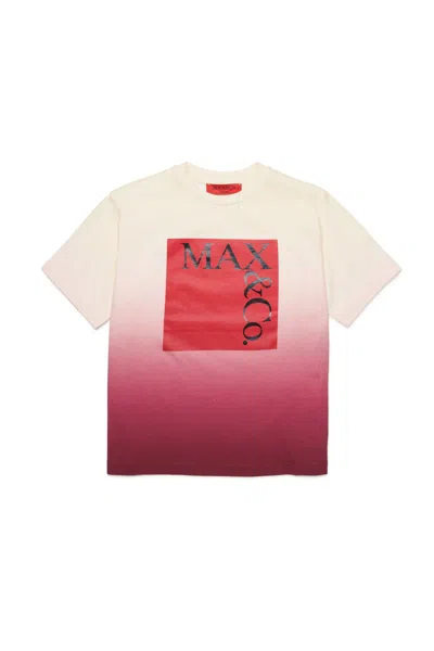 Max & Co T-shirt With Front Logo In Pink