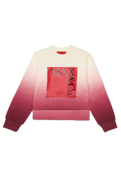 Max & Co Crewneck Sweatshirt With Logo In Pink