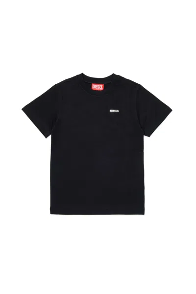 Diesel Logo-detail Cotton T-shirt In Black
